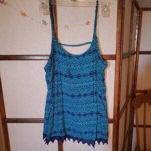 Blue Patterned Tanktop
